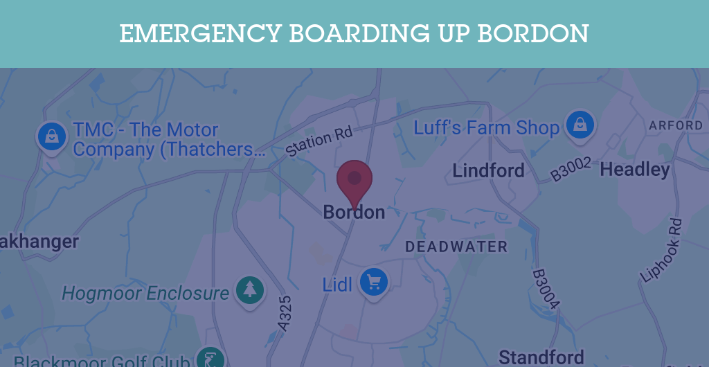 Emergency Boarding Up Services in Bordon - GU postcode