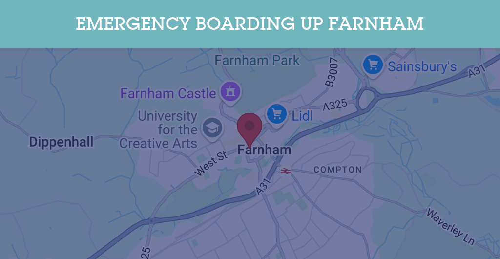 Emergency Boarding Up Services in Farnham - GU postcode